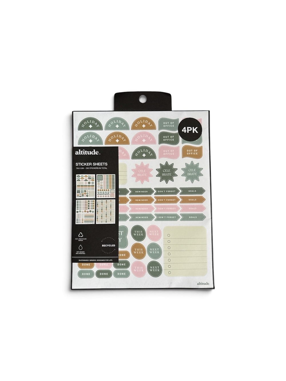Altitude Pastel Planner Sticker Sheets - 4 Pack